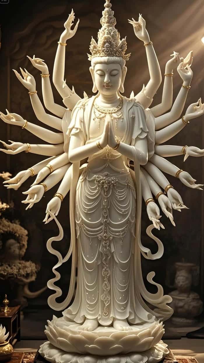 ảnh Phật nghìn tay trong chùa