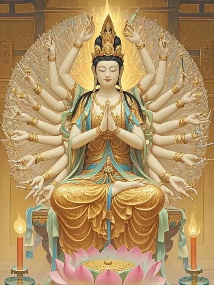 ảnh Phật nghìn tay trong không gian tĩnh lặng
