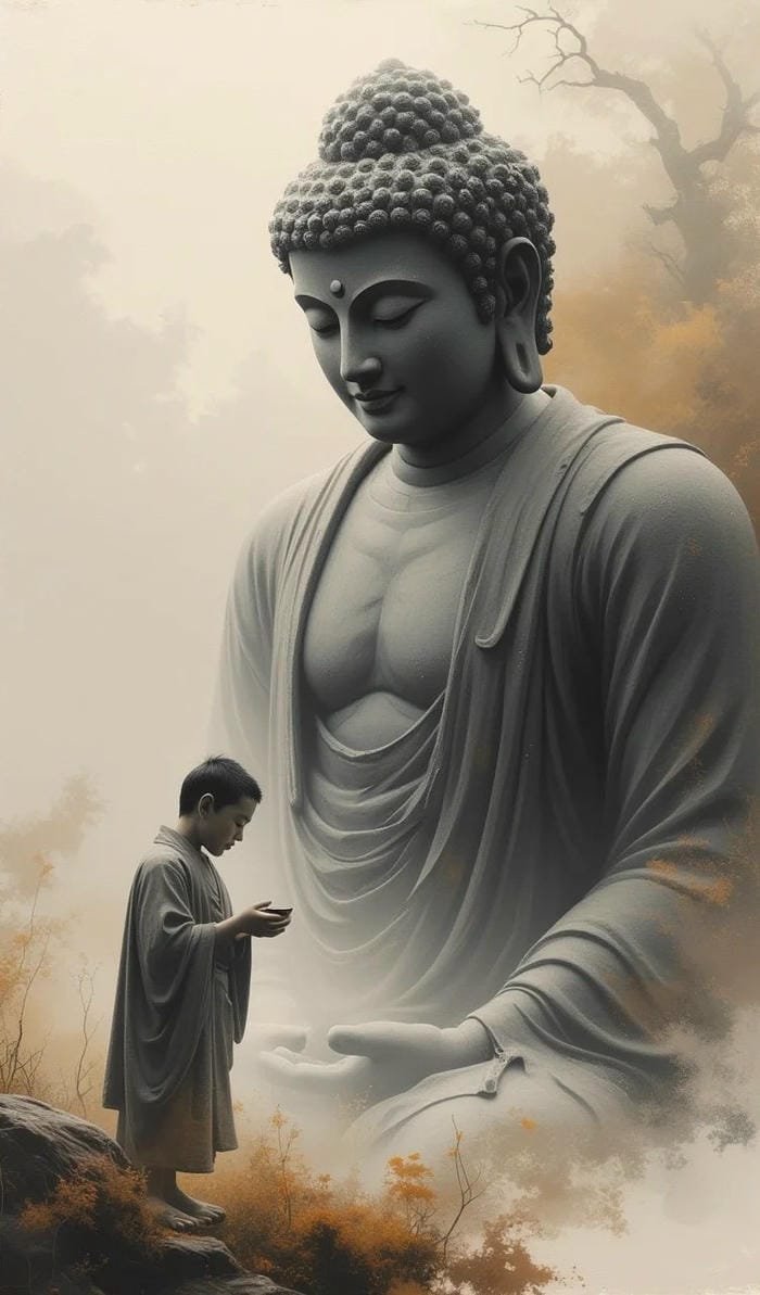 ảnh Phật ngồi mang năng lượng an yên