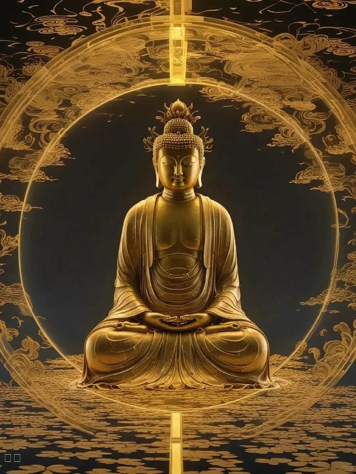 ảnh Phật ngồi trong không gian thiền