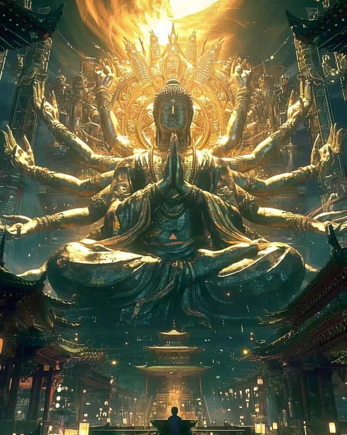 ảnh Quan Âm nghìn tay đứng