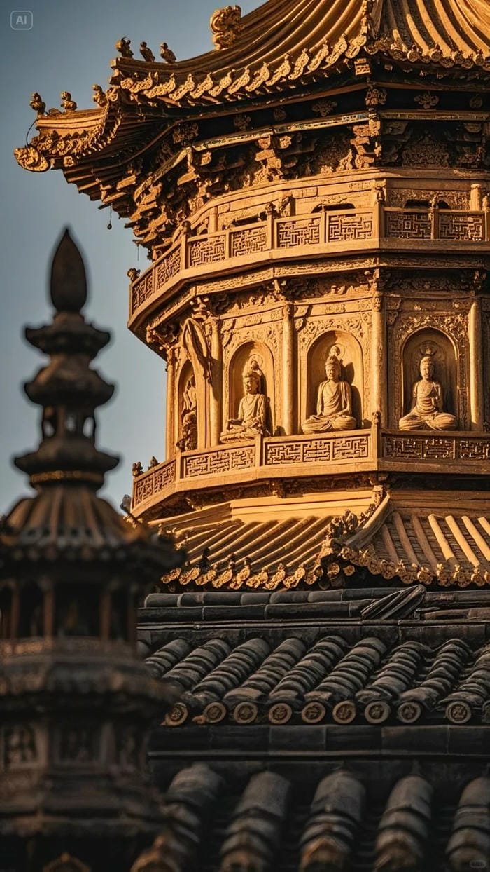 ảnh tượng Phật đá trong chùa