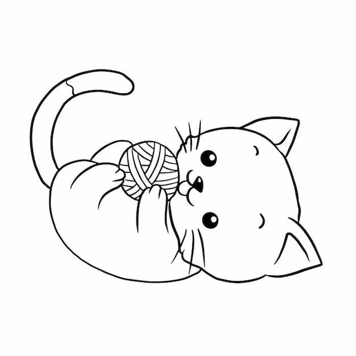 bộ sưu tập tranh tô màu con mèo dễ thương
