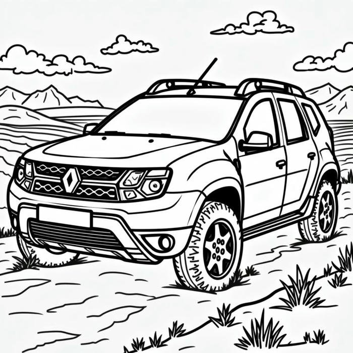 bộ xe ô tô tranh vẽ