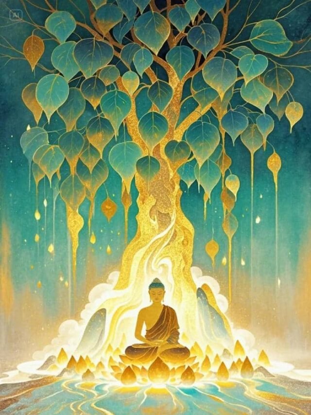 Top ảnh Phật ngồi dưới gốc cây Bồ Đề đẹp, thanh tịnh an yên