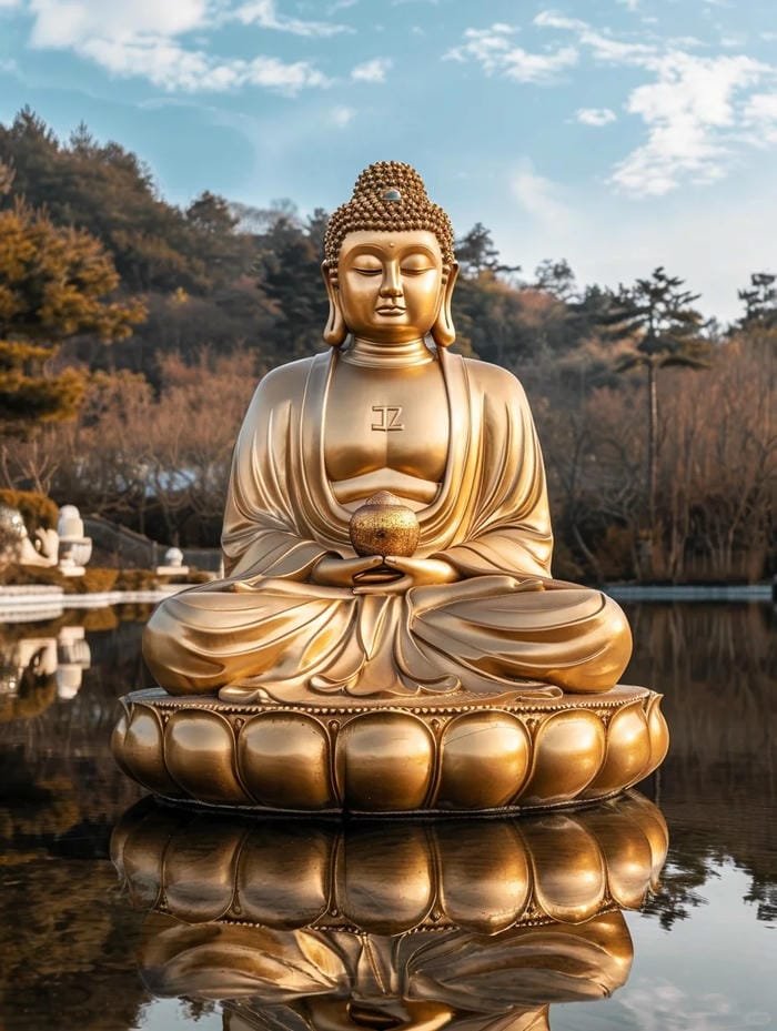 hình Đức Phật an nhiên ngồi thiền