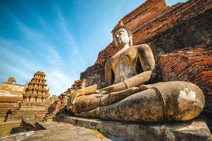 hình Đức Phật ngồi dưới tán cây