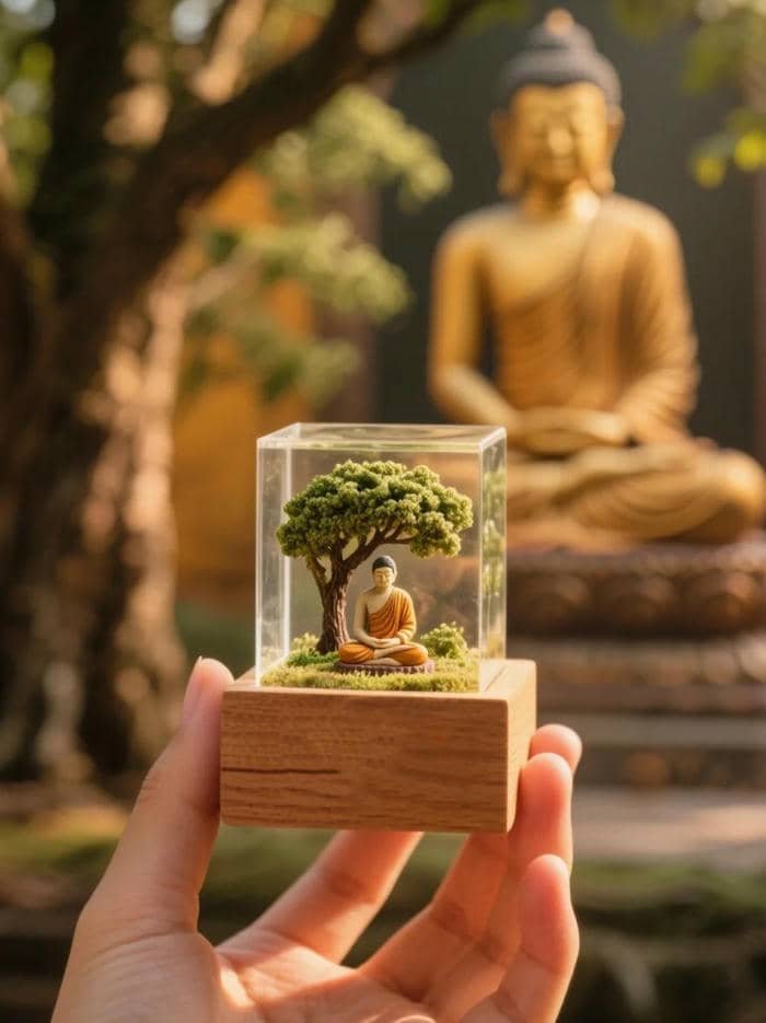 hình Phật Thích Ca trong không gian tĩnh lặng