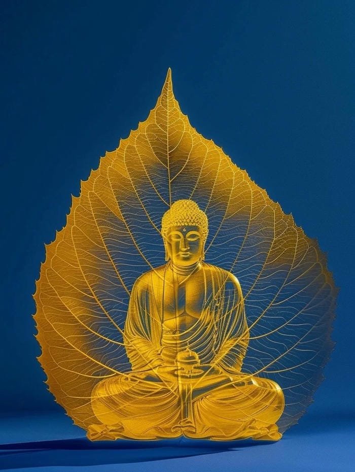 hình Phật lá bồ đề cổ điển