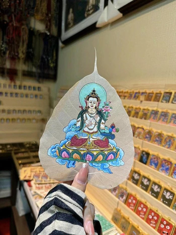 hình Phật lá bồ đề phước lành