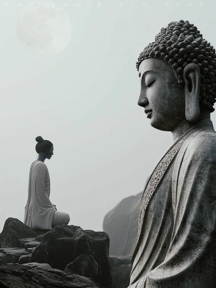 hình Phật ngồi với nụ cười hiền