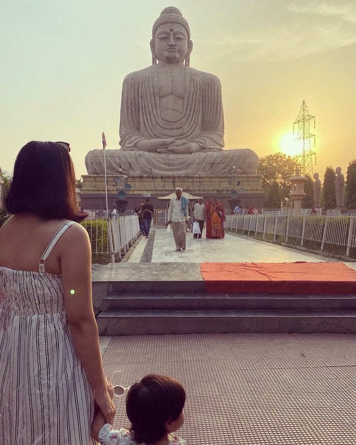 hình chùa cổ Bodh Gaya