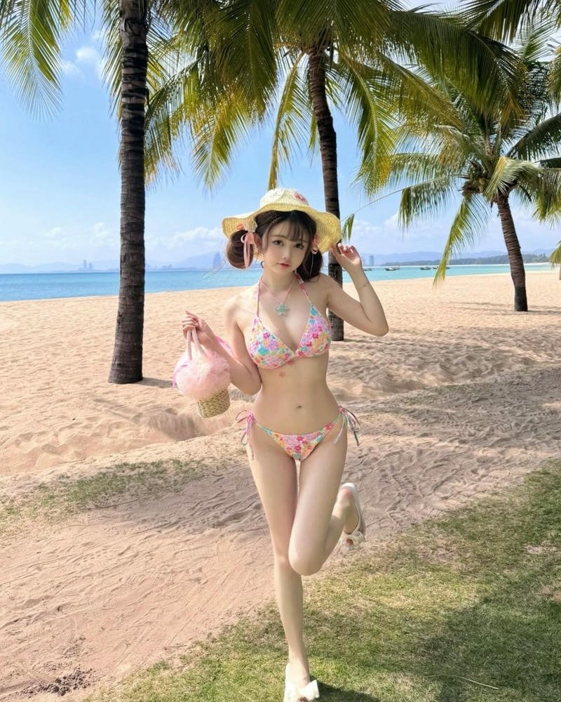 hình gái xinh cosplay mặc bikini phong cách