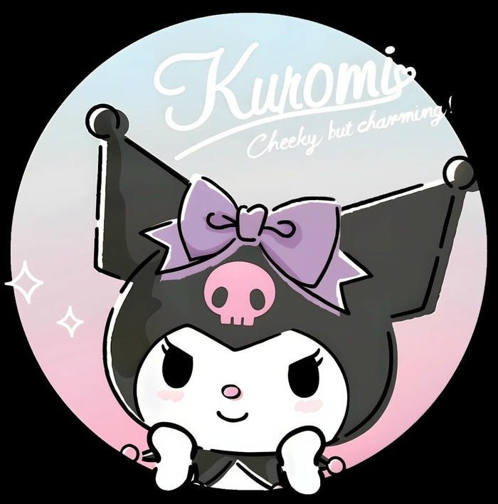 nhãn dán Kuromi màu đen