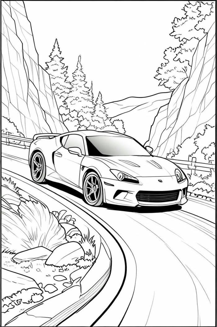 ô tô tranh vẽ đơn giản