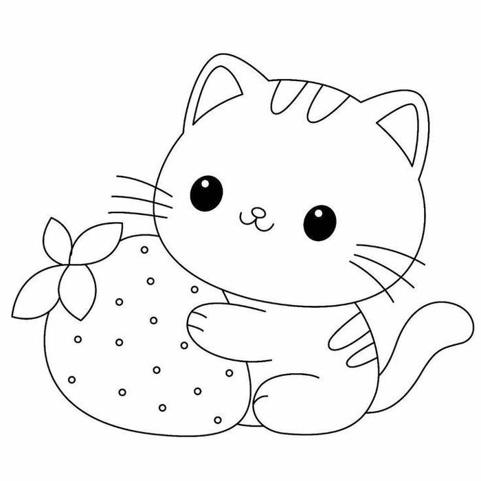 tô màu tranh mèo vàng đáng yêu dễ thương