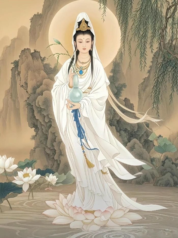 tranh Quan Âm Bồ Tát cổ điển