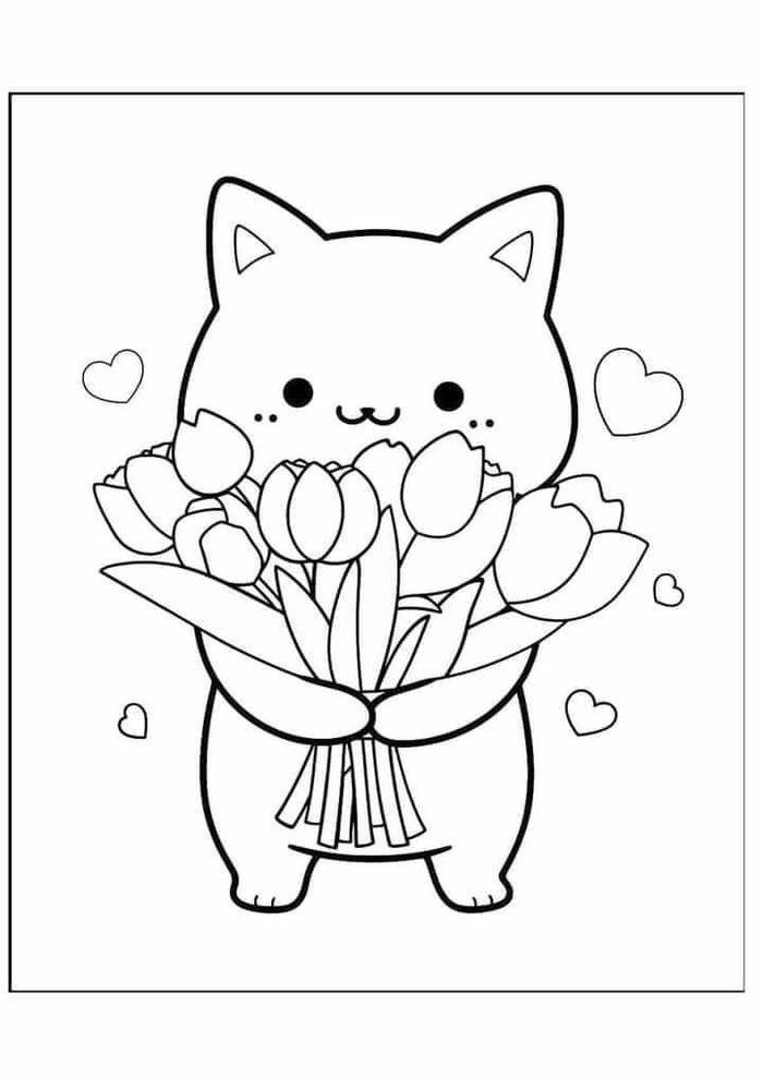 tranh con mèo dễ thương siêu xinh
