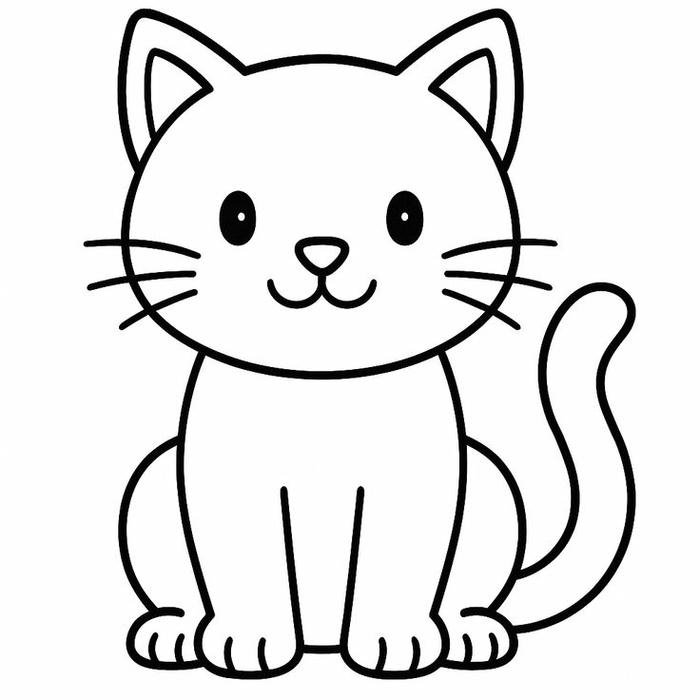 tranh tô màu con mèo cho bé mới nhất