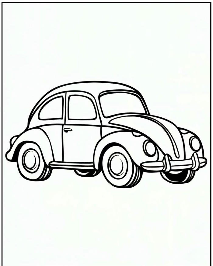 tranh vẽ ô tô tải vui