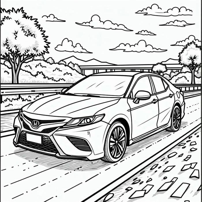 tranh vẽ xe ô tô dễ