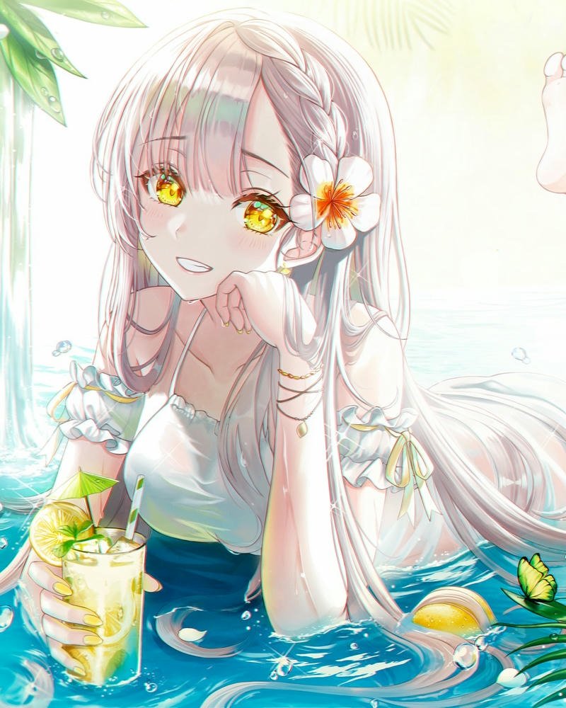 Ảnh anime nữ cute màu sắc hài hòa dễ nhìn