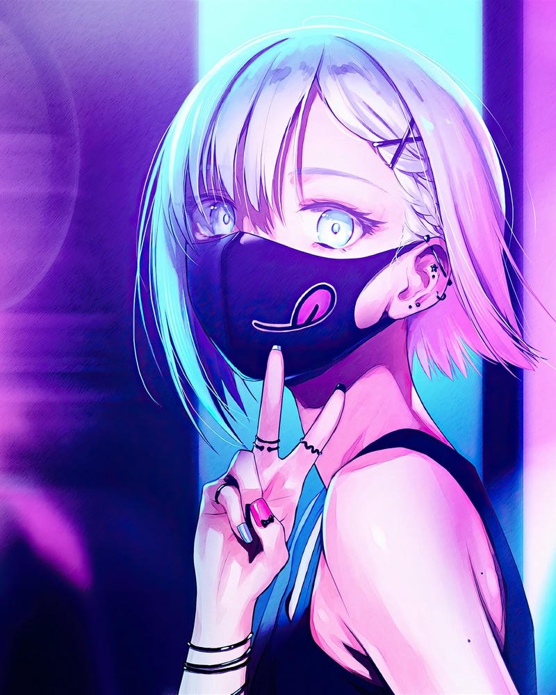 Ảnh cute anime sắc màu tươi sáng sinh động