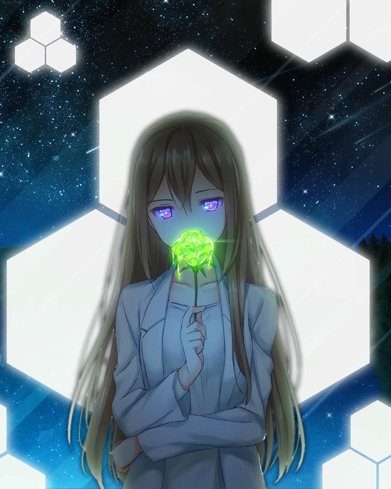 Ảnh nữ anime cute phong cách minh họa sáng tạo