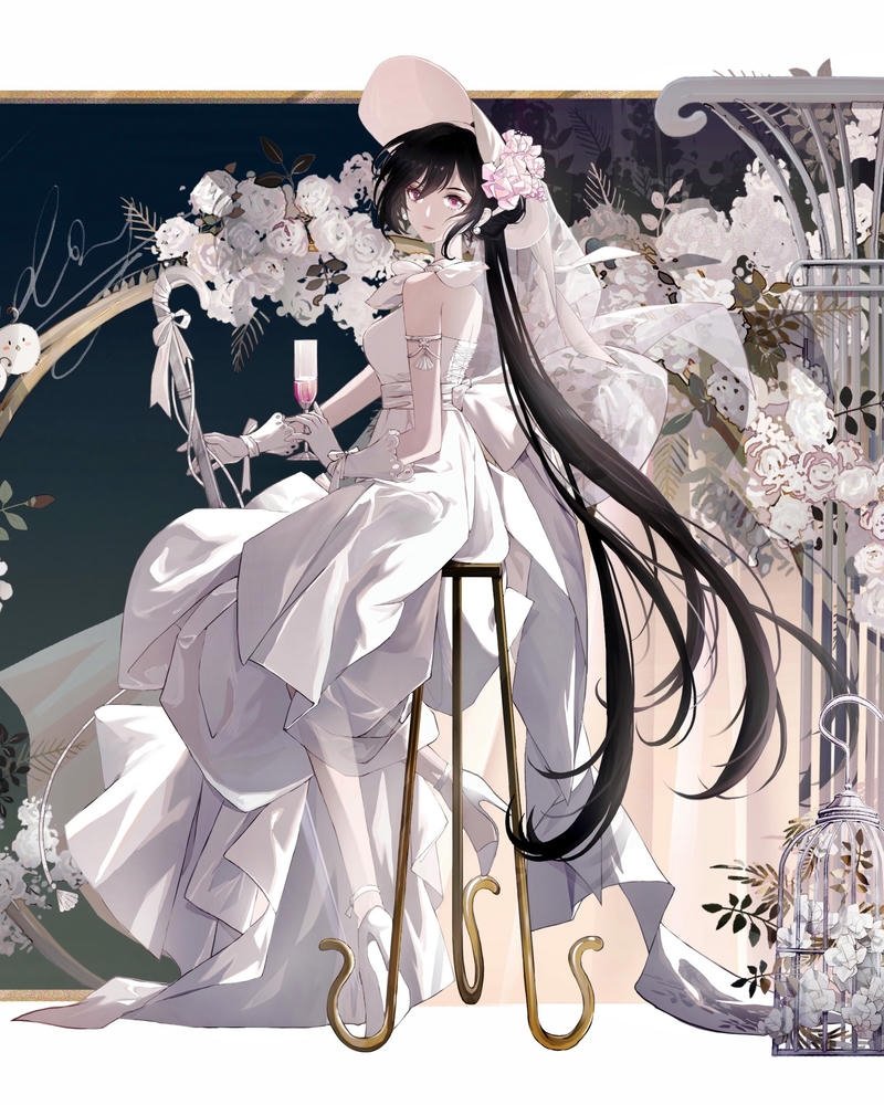 Ảnh nữ anime nét vẽ mềm mại thanh thoát tinh tế