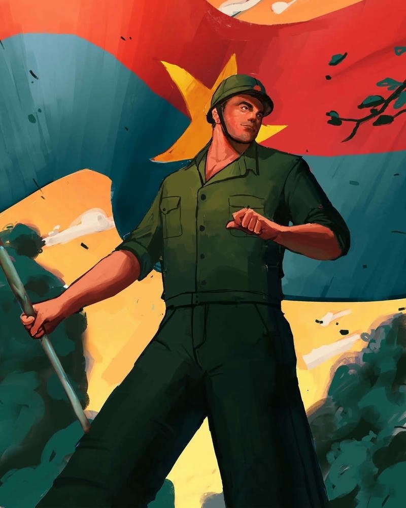 Ảnh tranh em yêu tổ quốc Việt Nam siêu sinh động