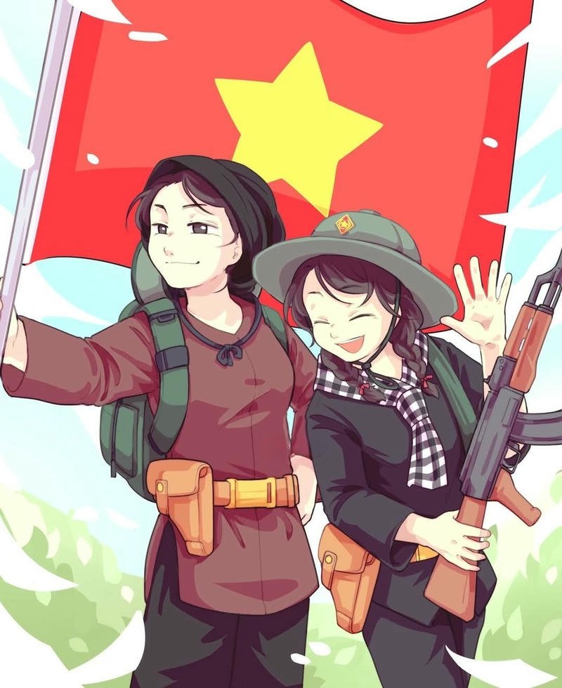 Em yêu tổ quốc Việt Nam Ảnh tranh sinh động