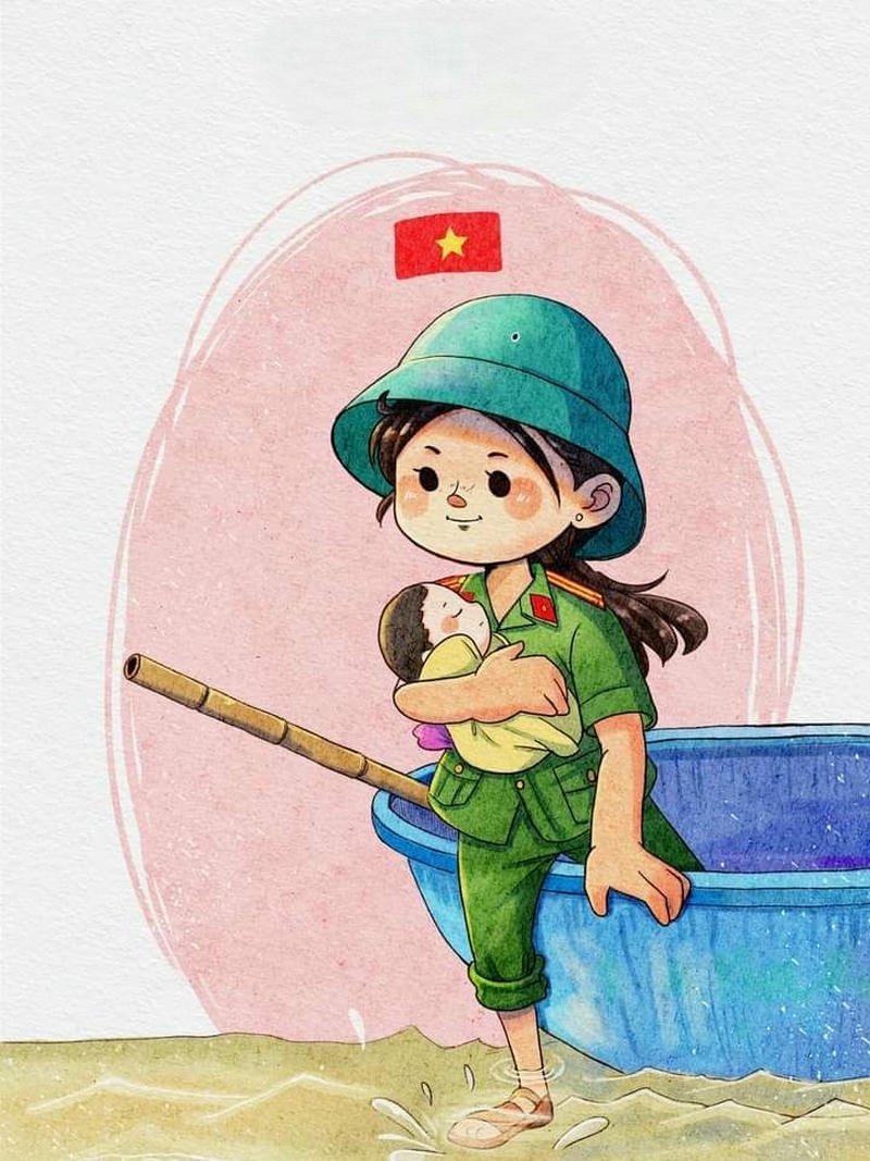 Em yêu tổ quốc Việt Nam Hình tranh cực đáng yêu