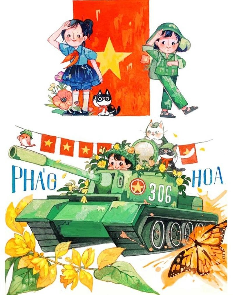 Em yêu tổ quốc Việt Nam tranh Ảnh cực ý nghĩa