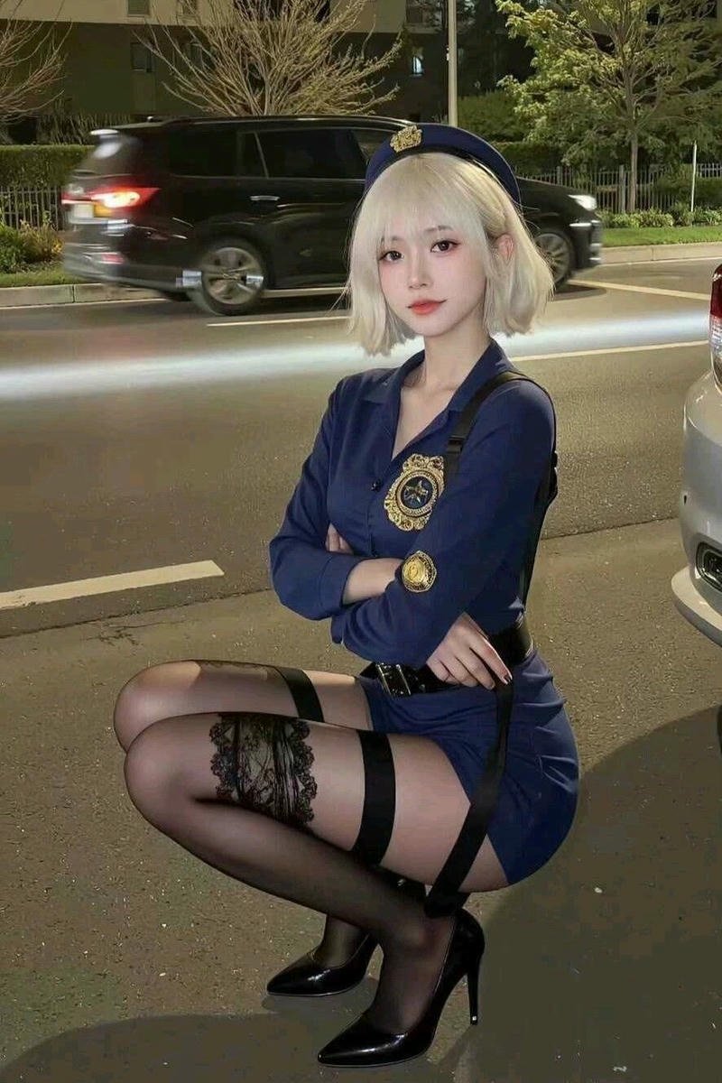 Gái cosplay cảnh sát phong cách hiện đại trẻ trung