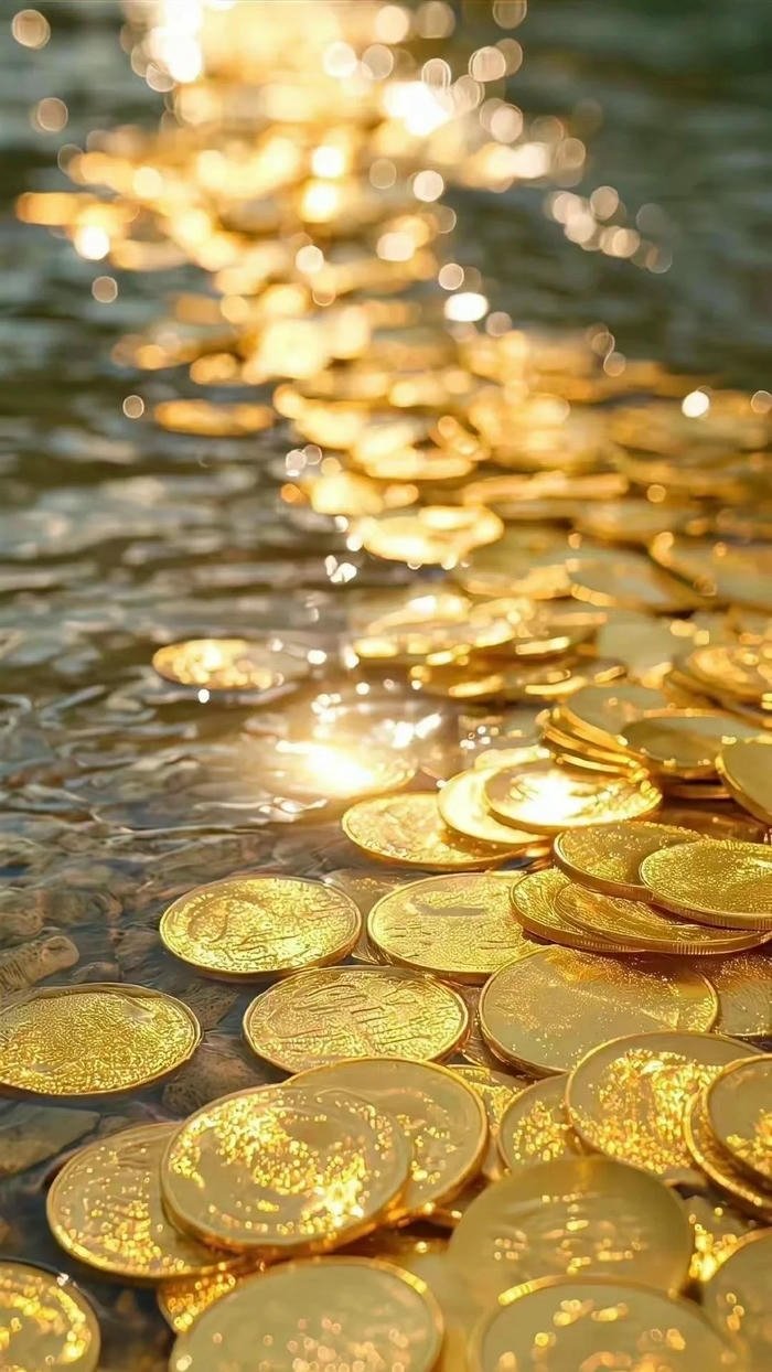 Hình nền điện thoại tiền vàng thu hút tài lộc