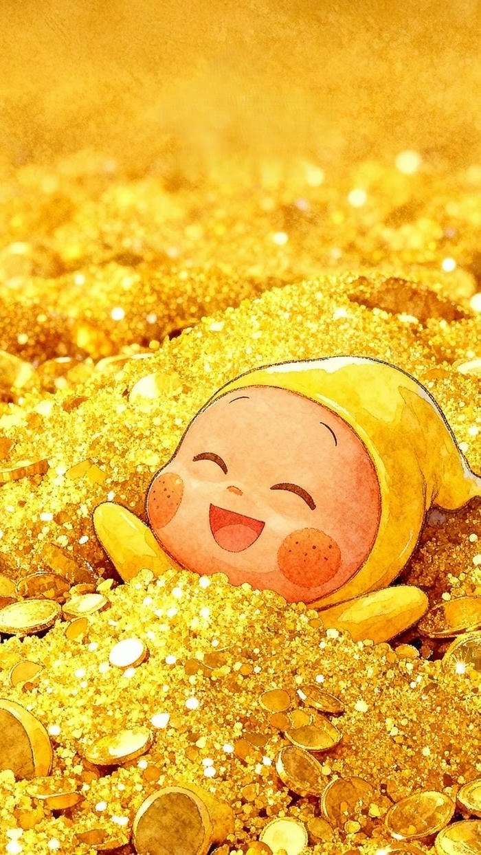 Hình nền tiền vàng may mắn cho điện thoại