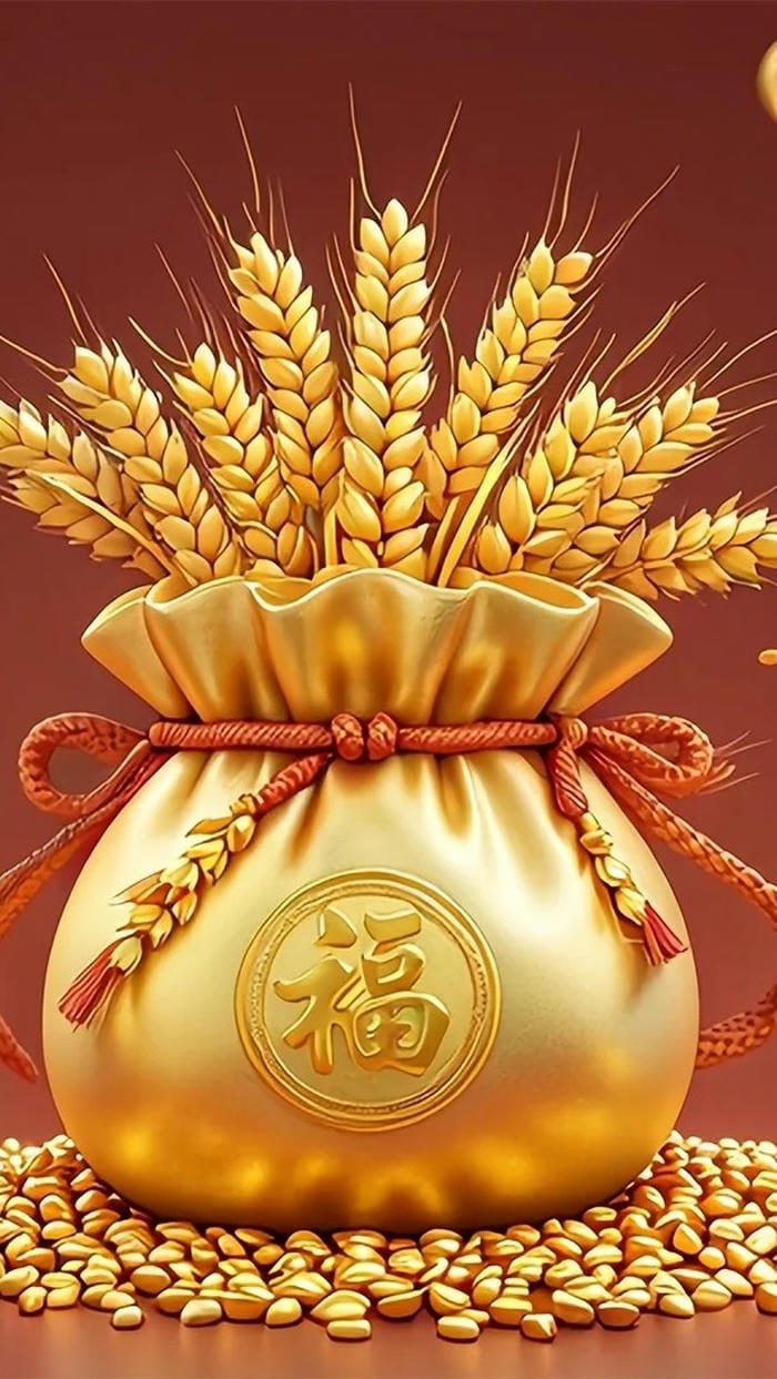 Hình nền túi tiền phát sáng thu hút tài lộc