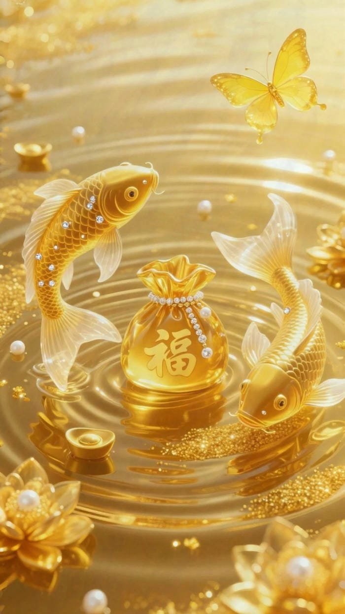 Hình nền túi tiền phát sáng tượng trưng giàu có