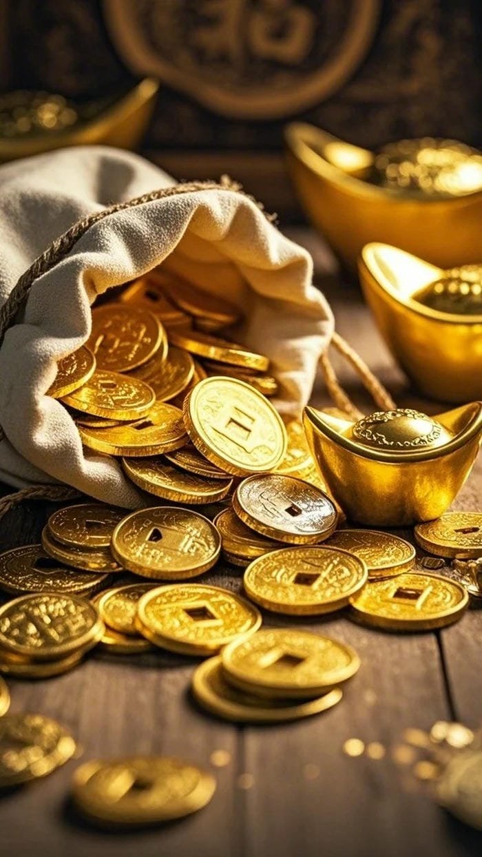 Hình nền túi tiền tài lộc cho điện thoại đẹp