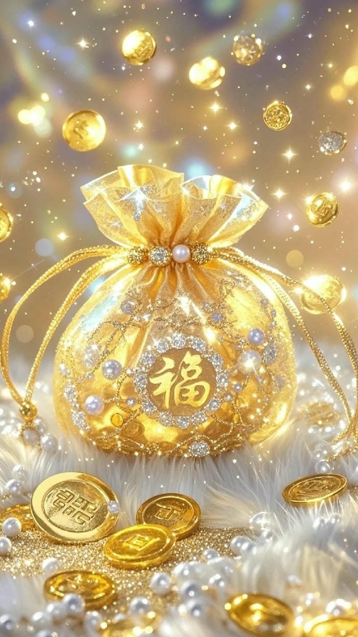 Hình nền túi tiền tài lộc đẹp sang trọng