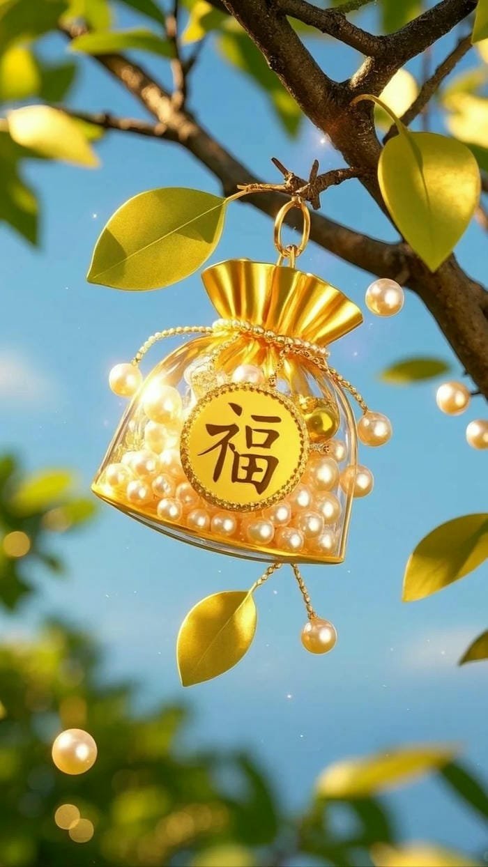 Hình nền túi tiền tài lộc giàu sang phú quý