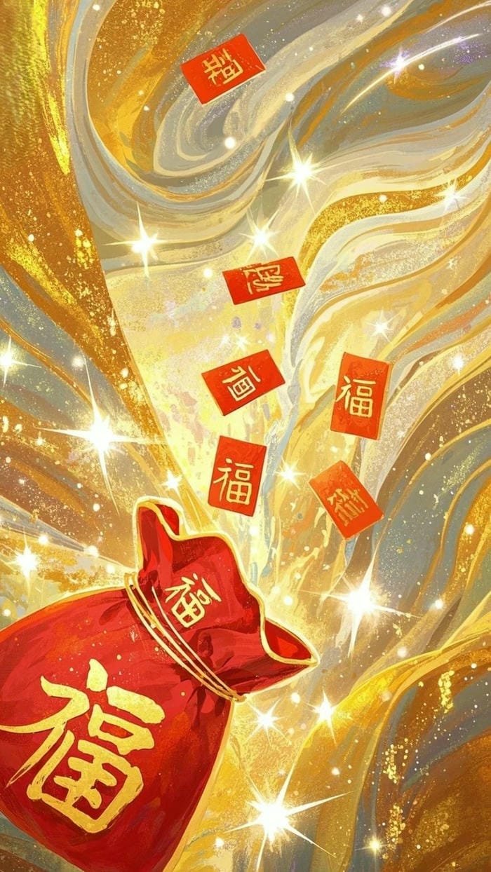 Hình nền túi tiền tài lộc thu hút may mắn