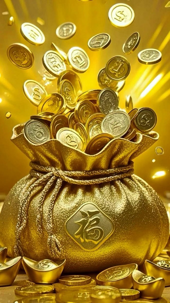 Hình nền túi tiền và vàng may mắn