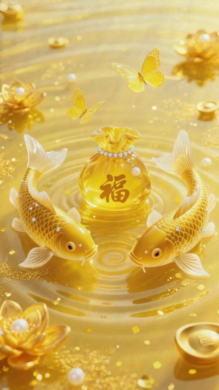 Hình nền túi tiền và vàng tài lộc dồi dào