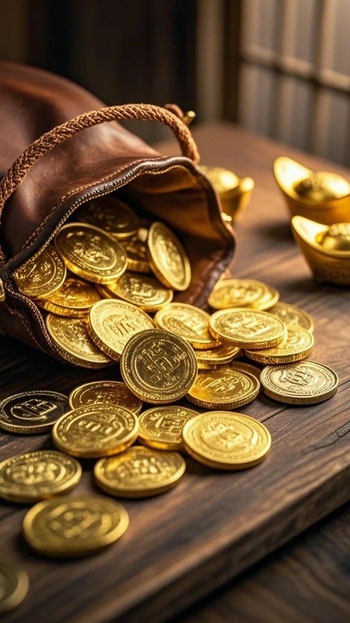 Hình nền túi tiền vàng giàu sang