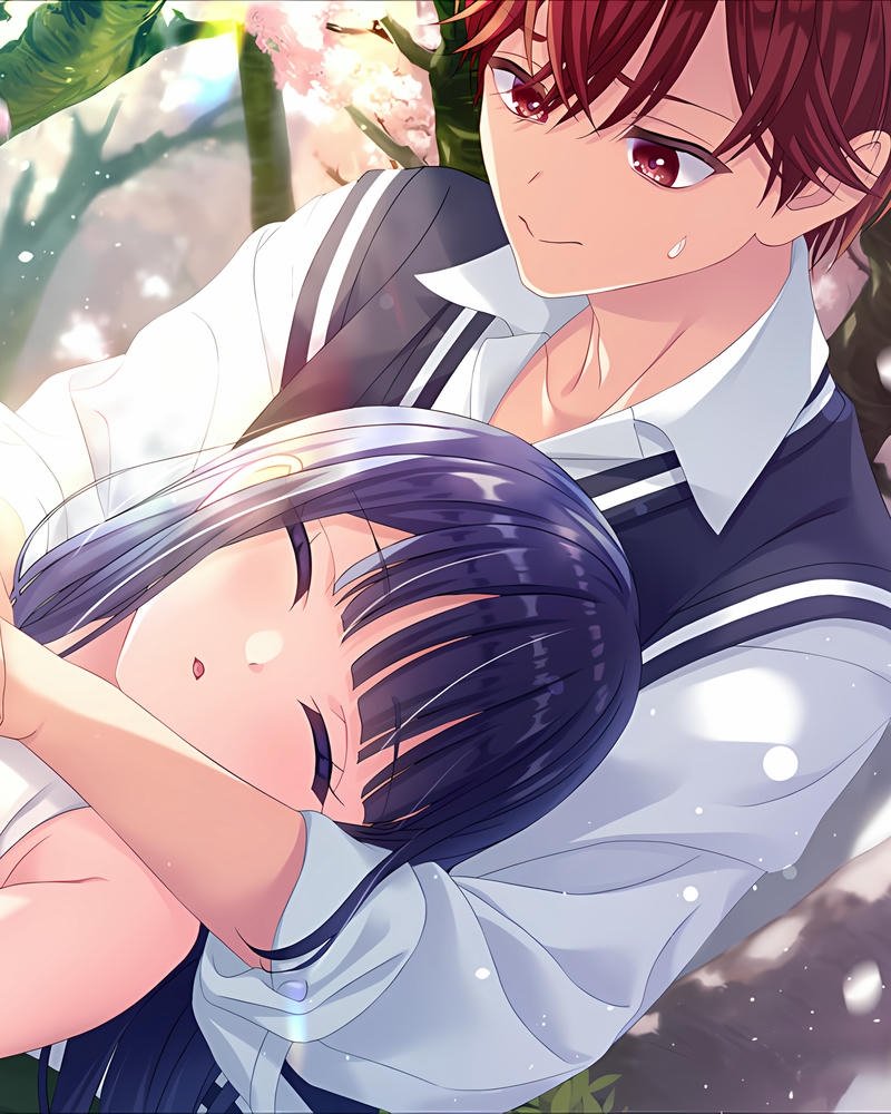 ảnh anime cặp đôi dưới mưa