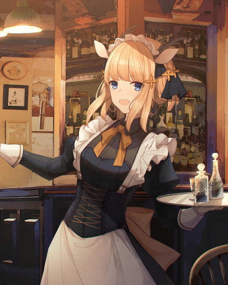 ảnh anime hầu gái dịu dàng