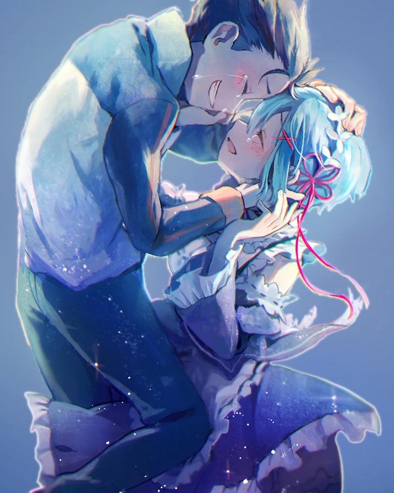 ảnh anime hôn nhau trong mưa