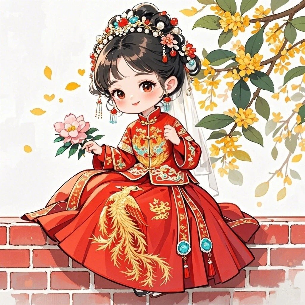 ảnh chibi chụp cưới lãng mạn