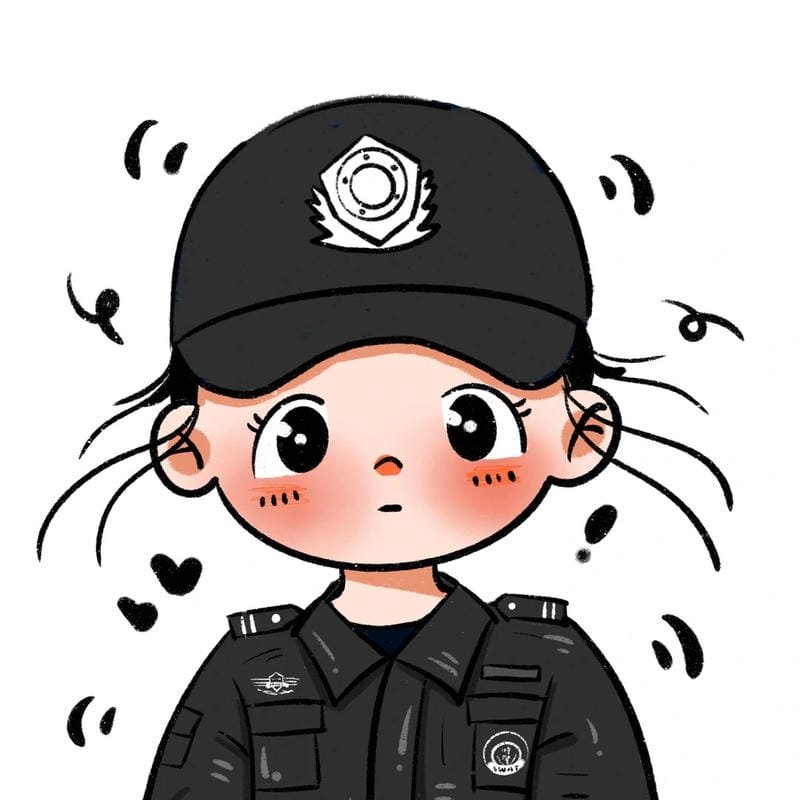 ảnh chibi công an đứng chào